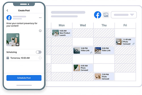 Publication programmée sur Facebook