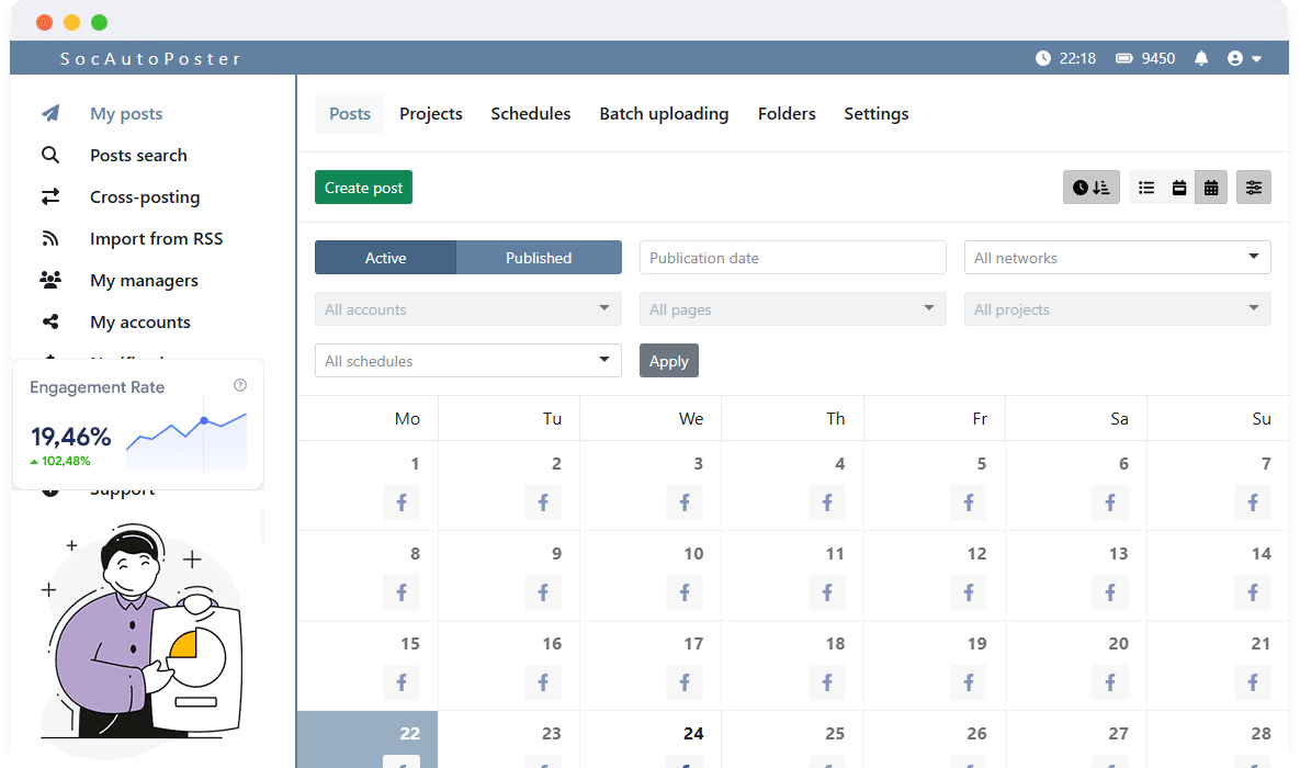 Planificateur Facebook