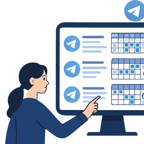 Gestire più account e canali Telegram