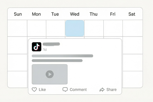 TikTok-Inhaltskalender-Planer