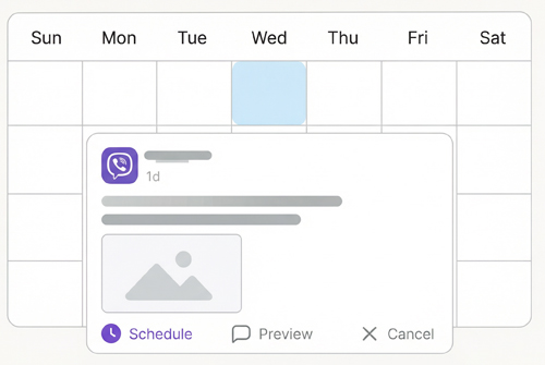 Планировщик сообщений публичных каналов Viber